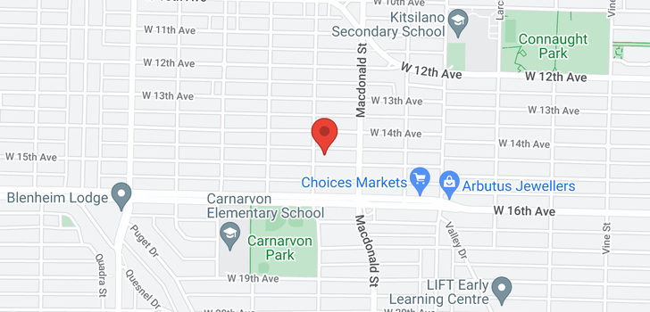 map of 2877 W 15TH AVENUE